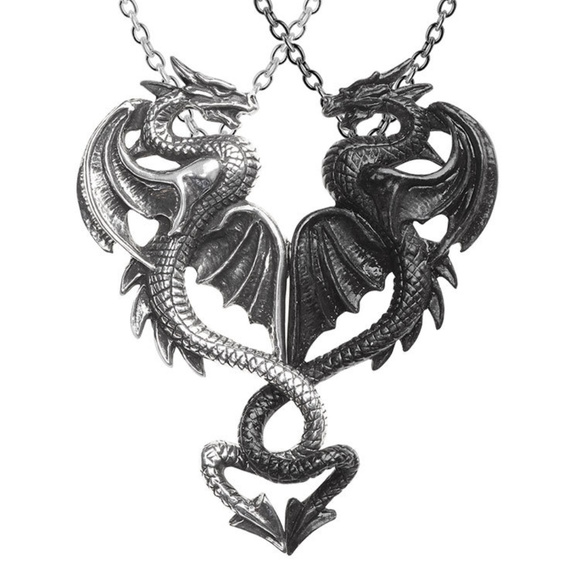 Legends Jewelry - Dragon Twist Love Necklace Medieval Horror Gothic Legends Jewelry - Dragon Twist Love Necklace Medieval Horror Gothic